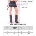 Short pollera mini Cargo Engomado ruedo normal