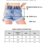 Short mom rígido cintura con elástico azul nevado ruedo desflecado