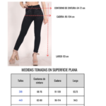 Skinny elastizado con strass black ruedo normal