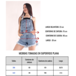 Short jardinero rígido ruedo desflecado