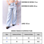 Wide leg cargo rígido nevado ruedo normal