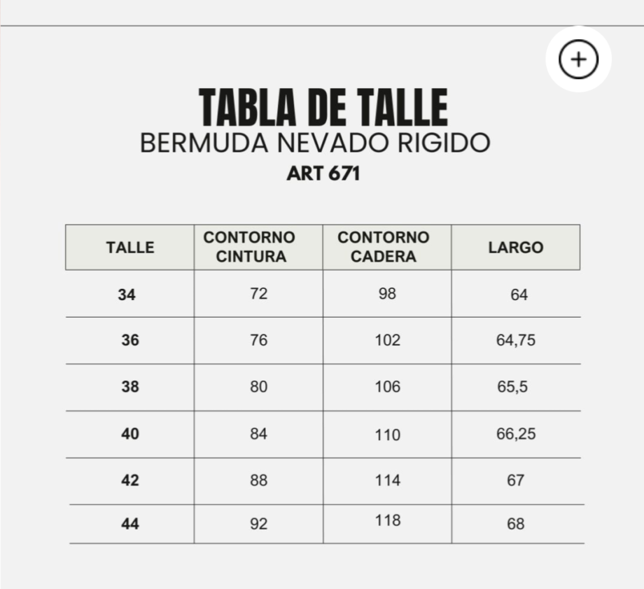 Bermudas baggy rígida nevada ruedo normal