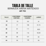 Bermudas rígido matizado arena ruedo normal
