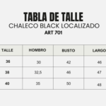 Chaleco denim rígido black localizado