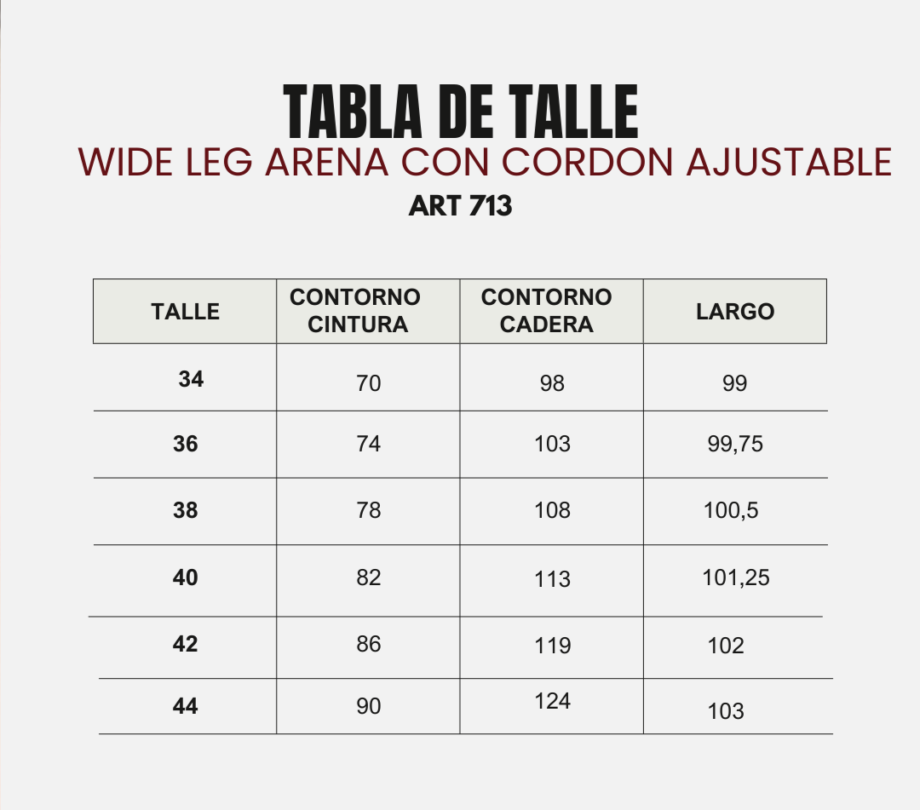 Wide leg rígido matizado arena con cordón ajustable en la cintura ruedo normal