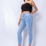 Skinny elastizado nevado ruedo normal