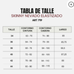 Skinny elastizado nevado ruedo normal