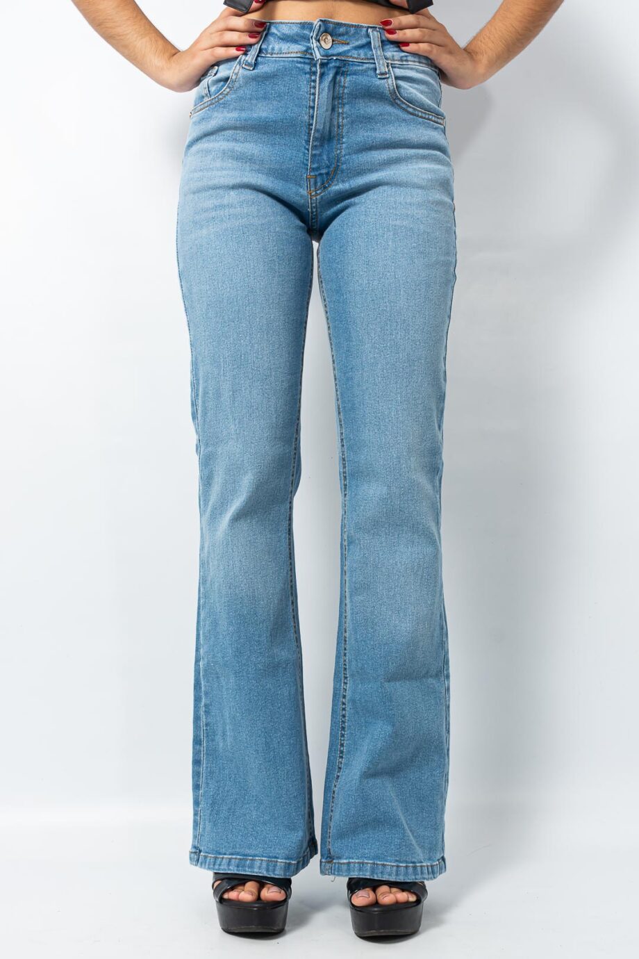 Oxford Flare elastizado Azul piedra localizado