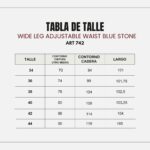 Wide leg cintura ajustable azul piedra