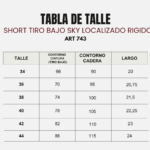 Short rígido tiro bajo celeste localizado desflecadado